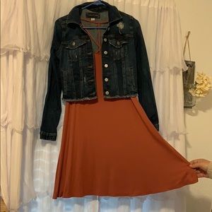 Dress with jean jacket